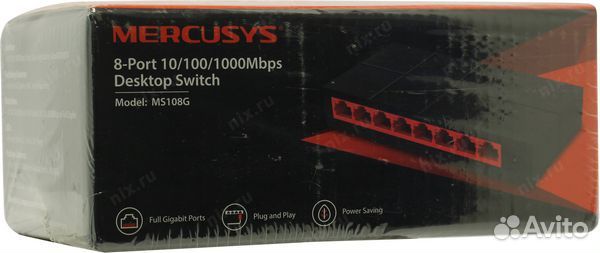 Коммутатор Mercusys MS108G 8-портов 1000Mbps