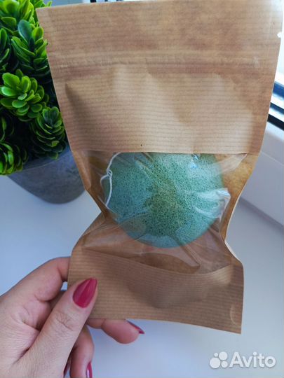 Конжаковый спонж для умывания