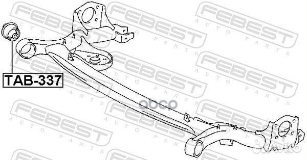TAB337 сайлентблок задней балки Toyota Yaris K