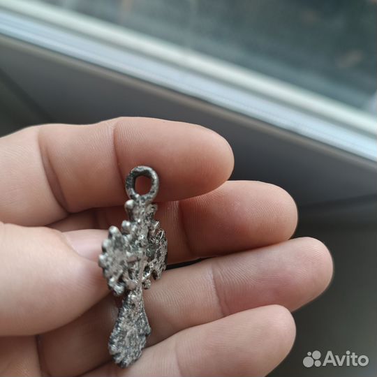 Нательный крестик серебро
