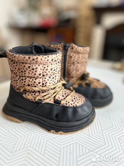 Ботинки детские zara 26 лепардовые