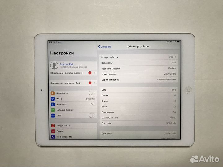 iPad Air Wi-Fi + SIM Отличный