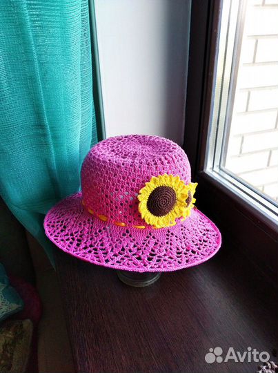 Шляпа/панама с подсолнухами