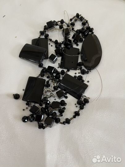 Натуральные камни, обсодиан, бисер россопью