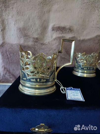 Подстаканник серебро 875