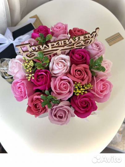 Букет из мыльных роз