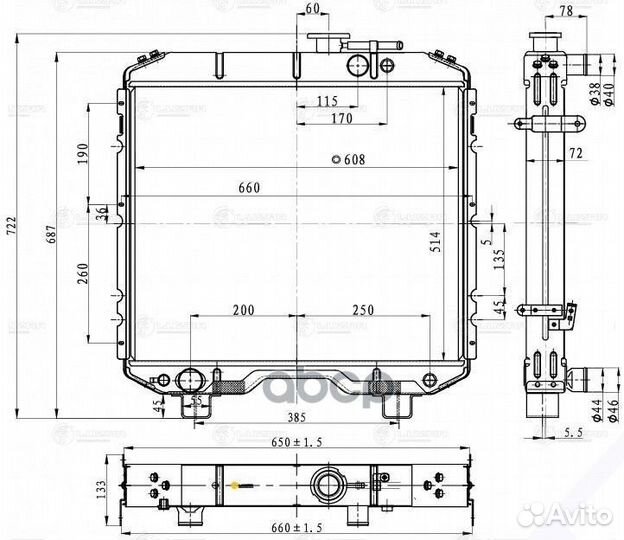 Радиатор охл. газ 66 (алюм.) LRC0366B luzar