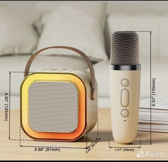 Портативная колонка-караоке с микрофонами