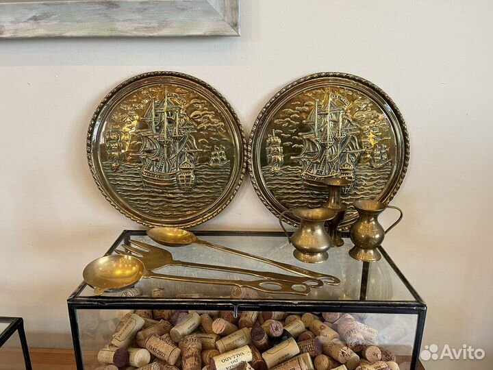 Панно/барельеф 25 см, комплект поварешек, кувшин