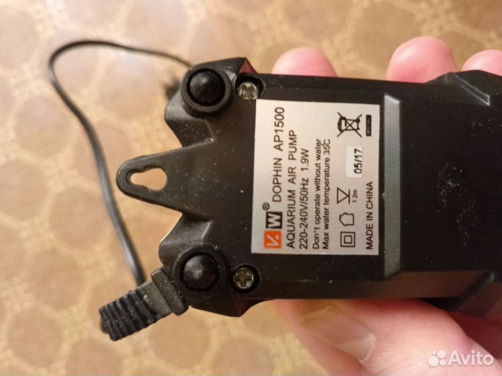 Компрессор для аквариума Dophin AP-1500 рабочий