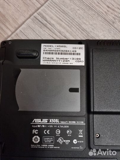 Ноутбук asus на запчасти