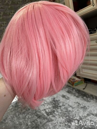 Парик розовый