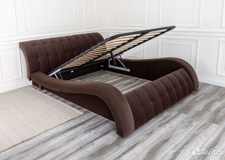 Кровать 140х200 с подъемным механизмом шоколад