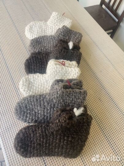 Теплые носки из шерсти (чуни)