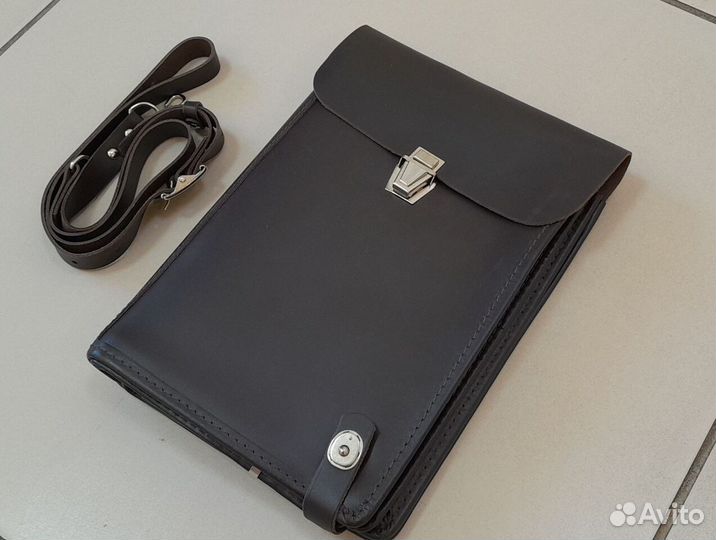 Армейская сумка планшет офицерская темно-коричнев