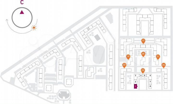 Квартира-студия, 22,4 м², 16/17 эт.