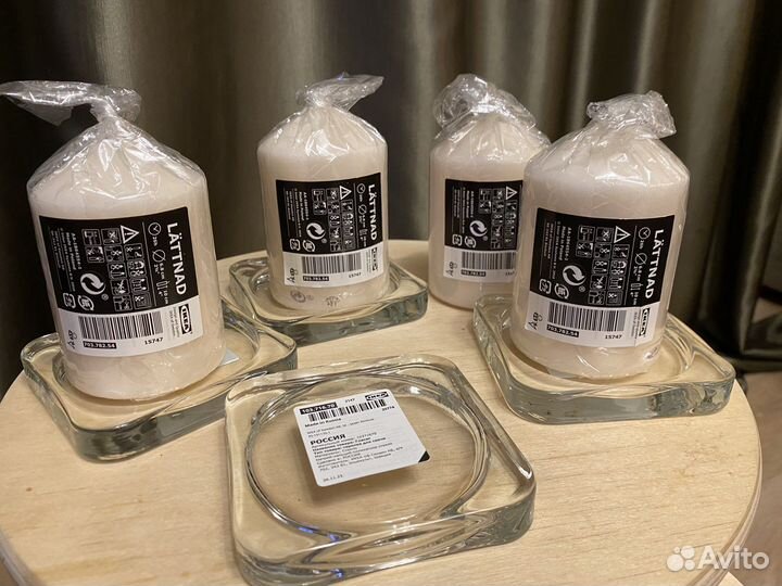 Свечи, набор свечей, подсвечники IKEA