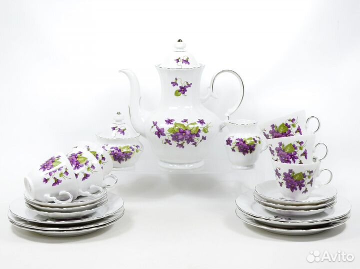 Германия чайный сервиз фарфор фиалки