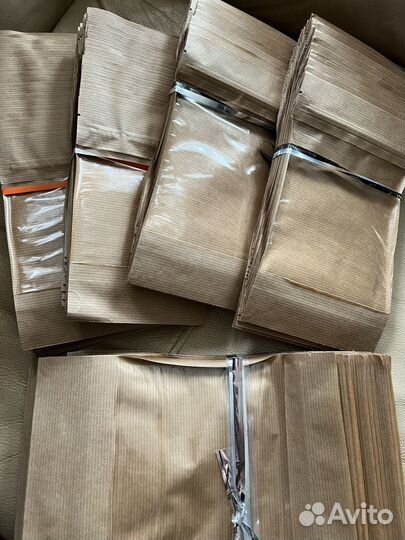 Крафт пакеты с окошком