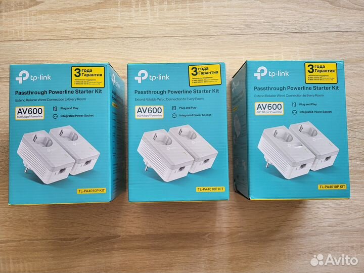 Комплект адаптеров Powerline TP-link TL-PA4010P KI