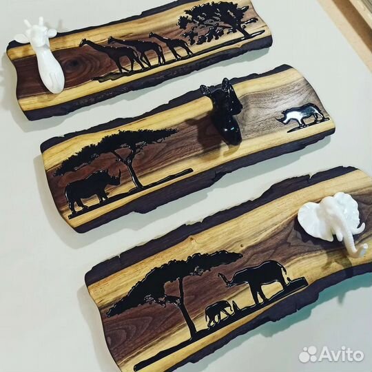 Ключницы из дерева и эпоксидной смолы