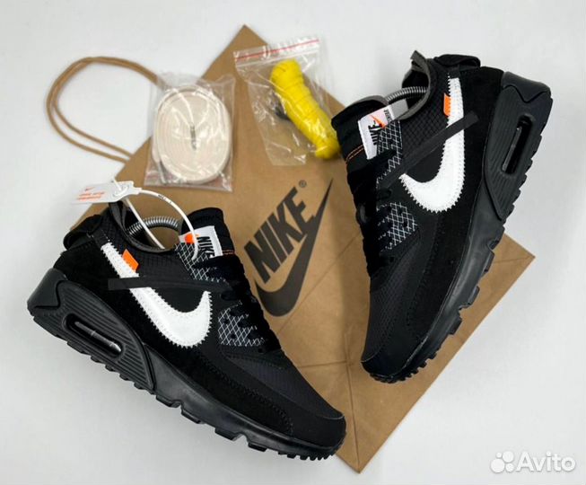 Новые Кроссовки Off White x Nike Air Max 90