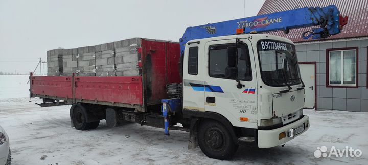 Аренда и услуги манипулятора, стрела 3 т, 9 м, борт 6.5 т, 6.2 м