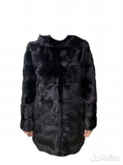 Шуба норковая с капюшоном