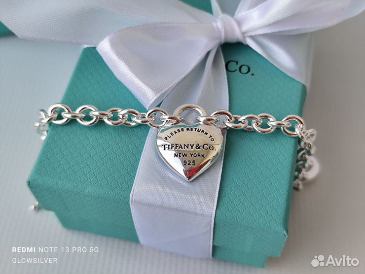 Браслет Tiffany full heart с сердцем