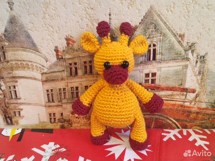 Жирафик вязаная игрушка