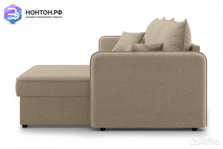 Угловой диван дельфин Нельсон бежевый