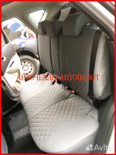 Чехлы Автопилот Nissan Qashqai 1 из экокожи серые