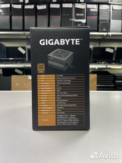 Блок питания gigabyte GP-P550B 550W 80 Plus Bronze