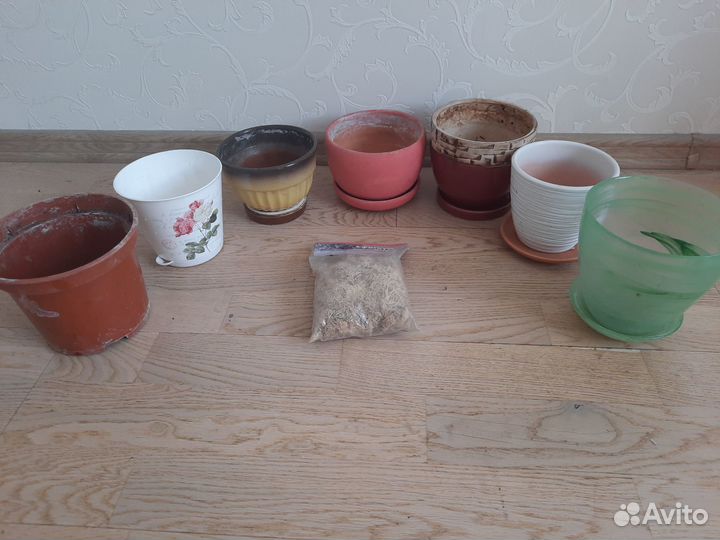 Горшок для цветов,мох