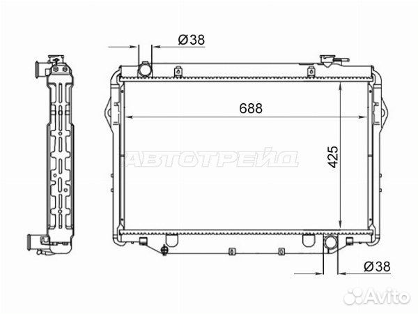 Радиатор toyota land cruiser 80 90-98