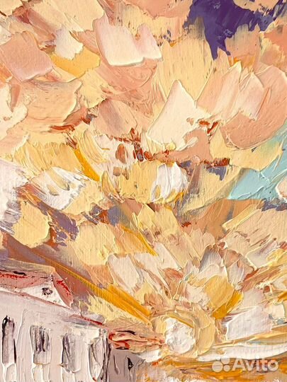 Картина Венеция городской пейзаж маслом на холсте