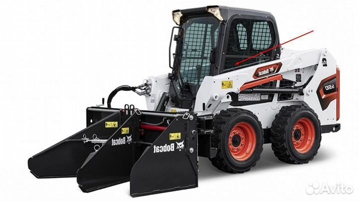 Стекло левое нижнее на мини погрузчик Bobcat