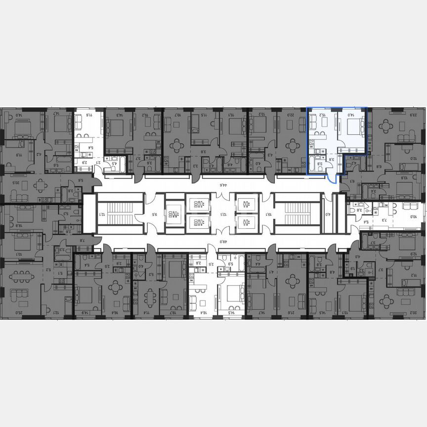 1-к. квартира, 36,8 м², 8/40 эт.