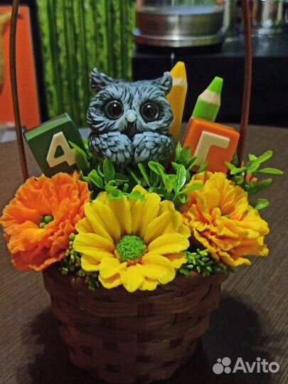 Букет на первое сентября из мыла