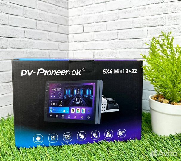 Магнитола 1 din с экраном 7дюймов 4/64, 3/32 арт75