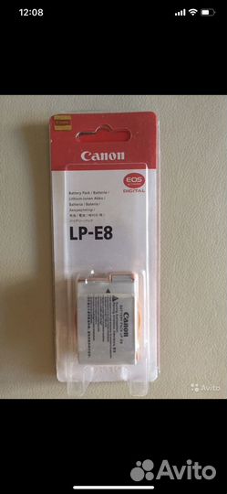 Аккум Canon LP-E6, LP-E8, заряд LC-E6E, LC-E8C