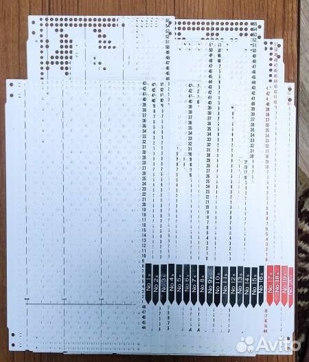 Набор перфокарт для вяз.машин Brother 5 кл. и 3 кл