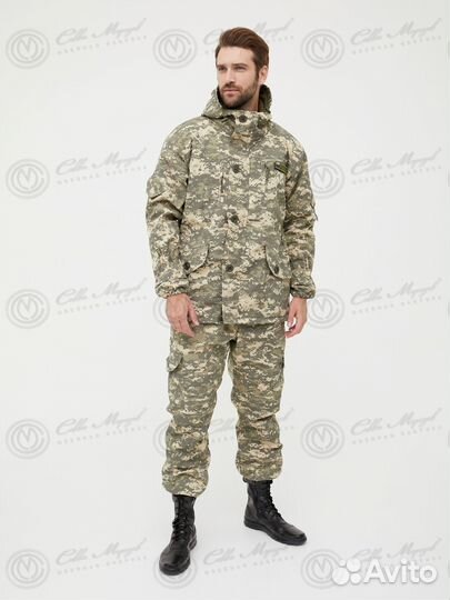 Костюм горка 5 деми Серый пиксель / Rip - Stop