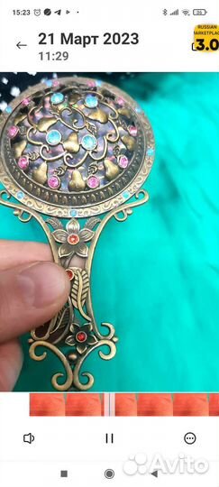 Зеркало с расческой подарочный набор винтаж