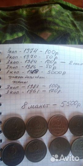 Монеты СССР 3 копейки