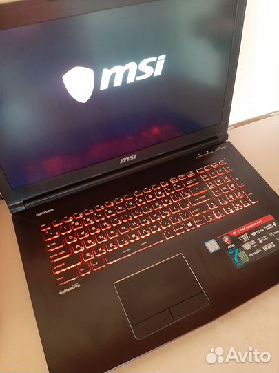Мощный игровой ноутбук MSI i7 gtx1050ti