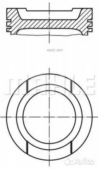 Mahle 0332002 Поршень комплект VAG 1.6 BSE