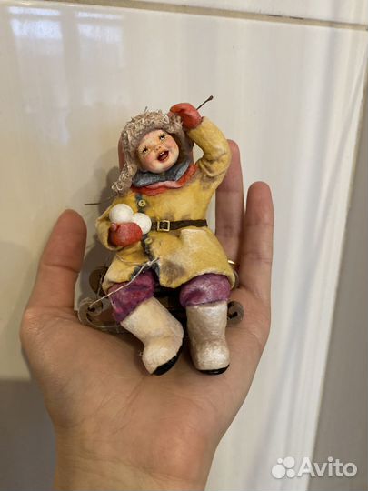 Елочные игрушки из ваты