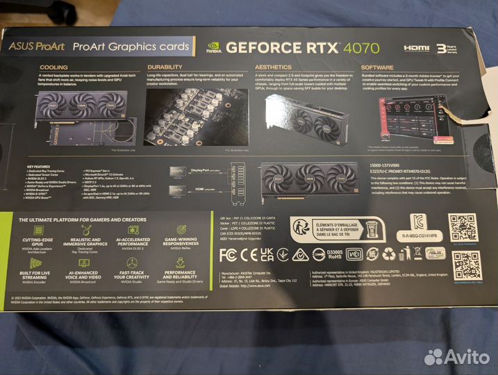 Видеокарта rtx 4070 pro art 12gb