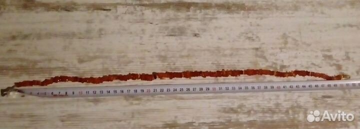 Бусы из натурального некрупного янтаря